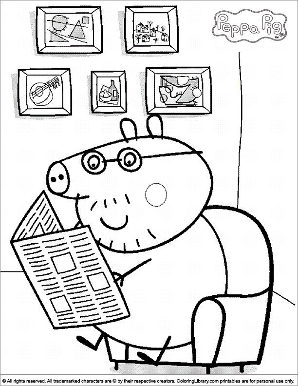 Plansa de colorat cu Peppa Pig 12 4